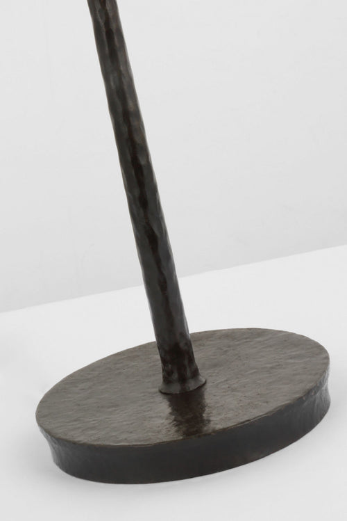Aiden Accent Floor Lamp | Aged Iron | Linen Shade
