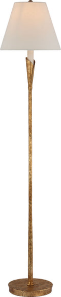 Aiden Accent Floor Lamp | Gilded Iron | Linen Shade