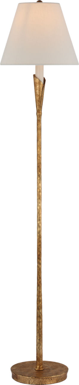 Aiden Accent Floor Lamp | Gilded Iron | Linen Shade