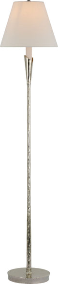 Aiden Accent Floor Lamp | Polished Nickel | Linen Shade