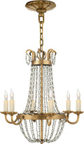 Petite Paris Flea Market Chandelier | Gilded Iron and Seeded Glass