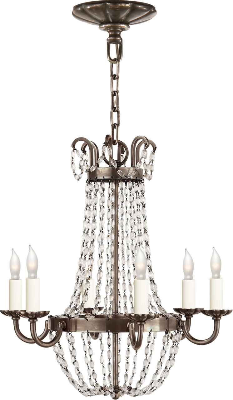 Petite Paris Flea Market Chandelier | Sheffield Silver and Seeded Glass