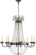 Paris Flea Market Large Chandelier | Sheffield Silver | Seeded Glass