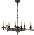 Leaf and Arrow Large Chandelier | Bronze
