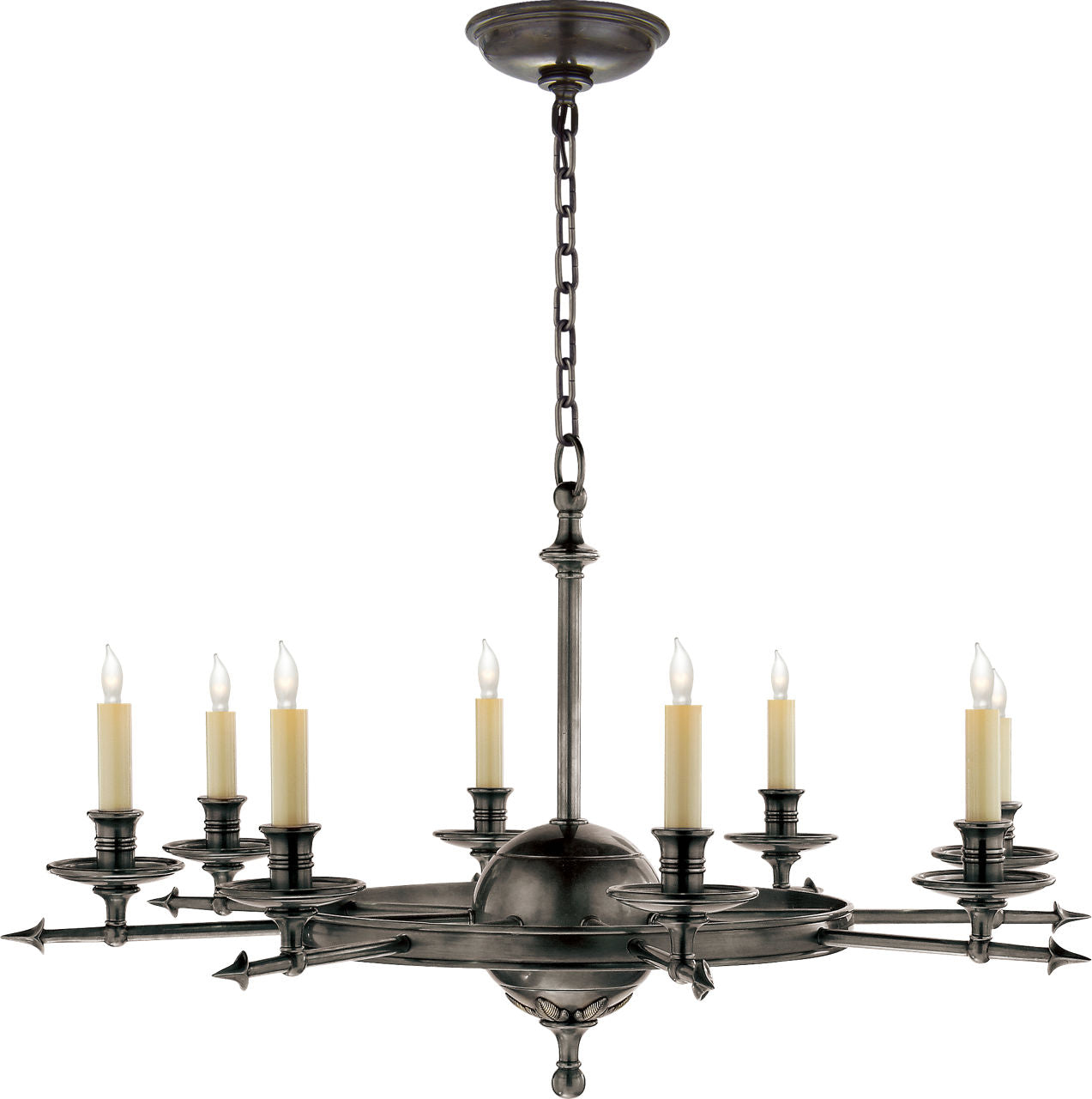 Leaf and Arrow Large Chandelier | Bronze