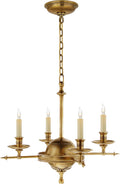 Leaf and Arrow Small Chandelier | Antique-Burnished Brass