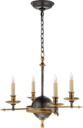 Leaf and Arrow Small Chandelier | Bronze | Antique-Burnished Brass