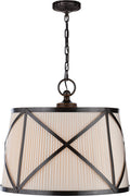 Grosvenor Large Single Hanging Shade | Bronze | Linen Shade