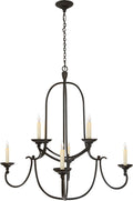 Flemish Medium Round Chandelier | Aged Iron