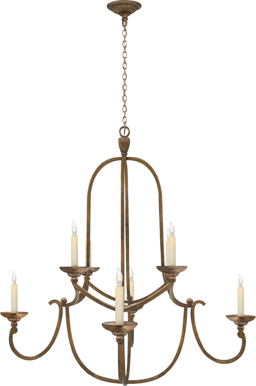 Flemish Medium Round Chandelier | Gilded Iron