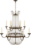 Paris Flea Market Grande Chandelier | Sheffield Silver | Seeded Glass