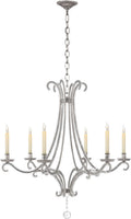 Oslo Medium Chandelier | Burnished Silver Leaf | Crystal