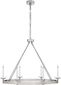 Launceton Large Oval Chandelier | Polished Nickel