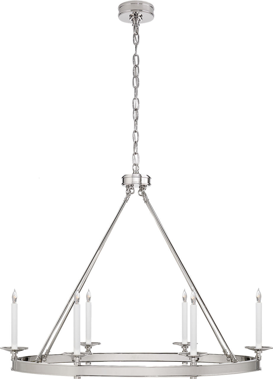 Launceton Large Oval Chandelier | Polished Nickel