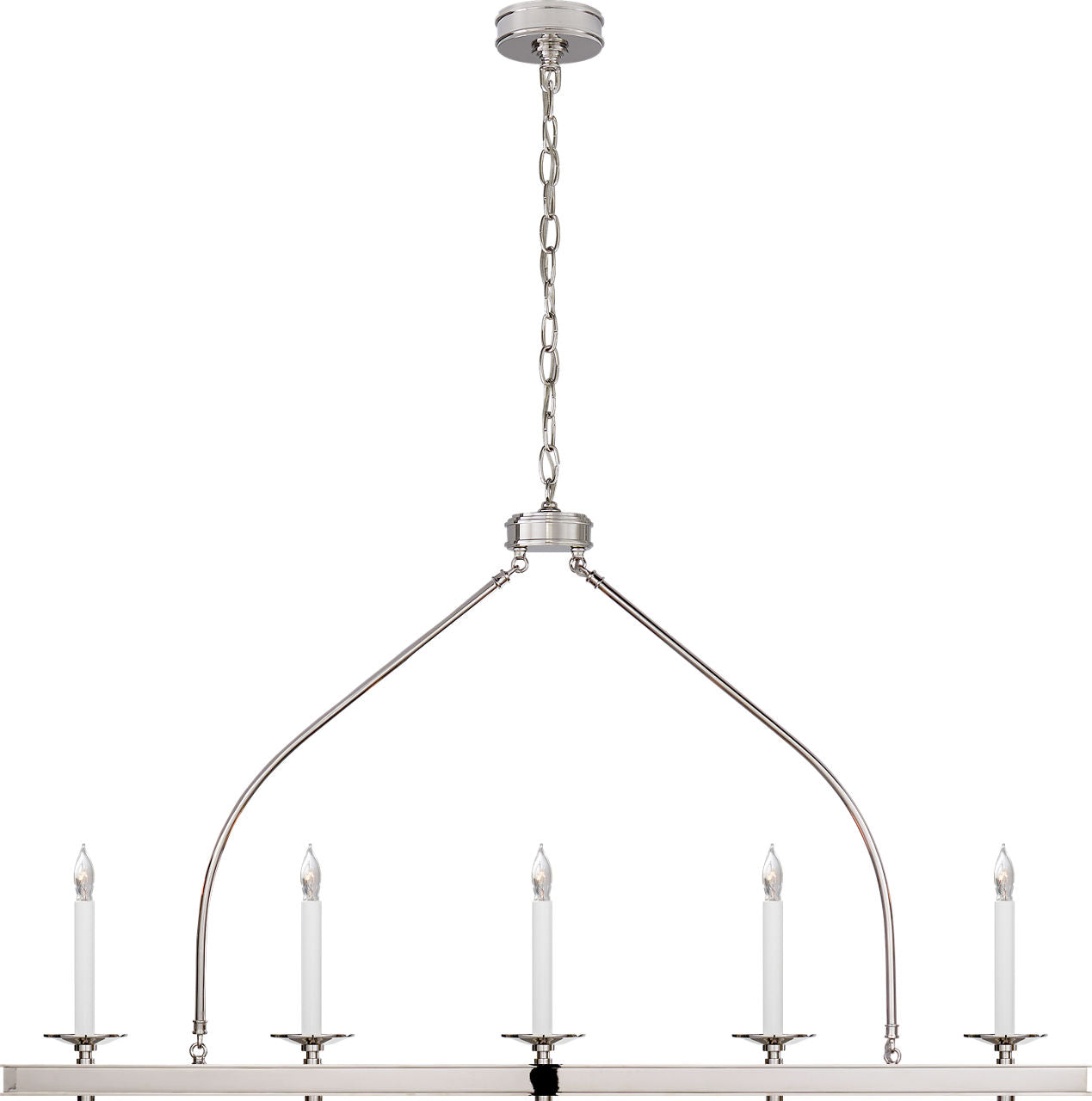 Launceton Large Linear Pendant | Polished Nickel