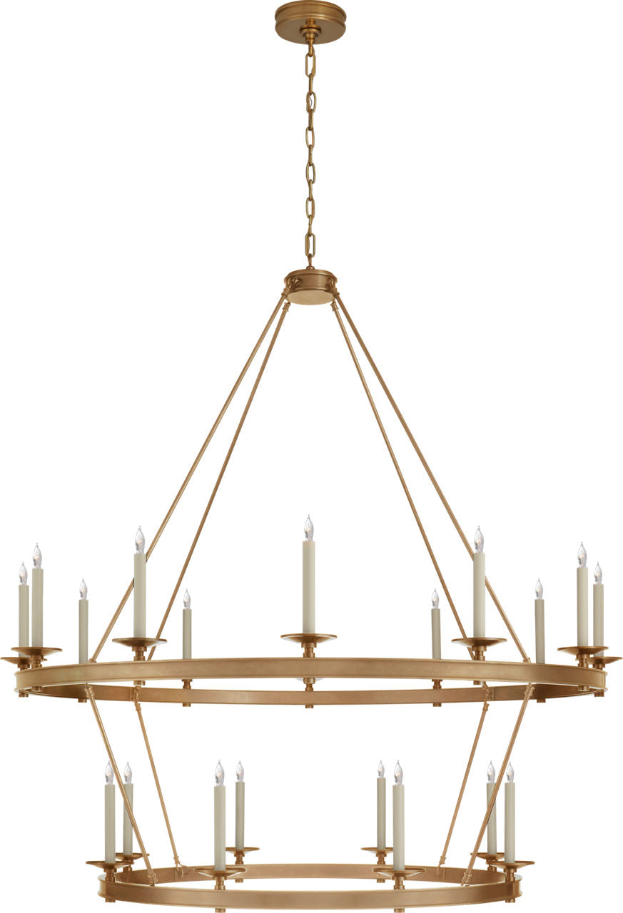 Launceton Grande Two Tiered Chandelier | Antique-Burnished Brass