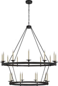 Launceton Grande Two Tiered Chandelier | Bronze