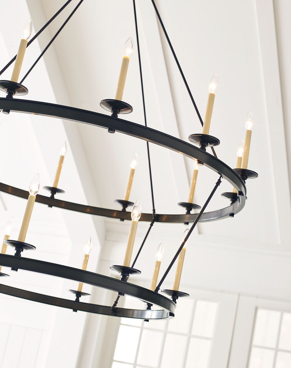 Launceton Grande Two Tiered Chandelier | Bronze