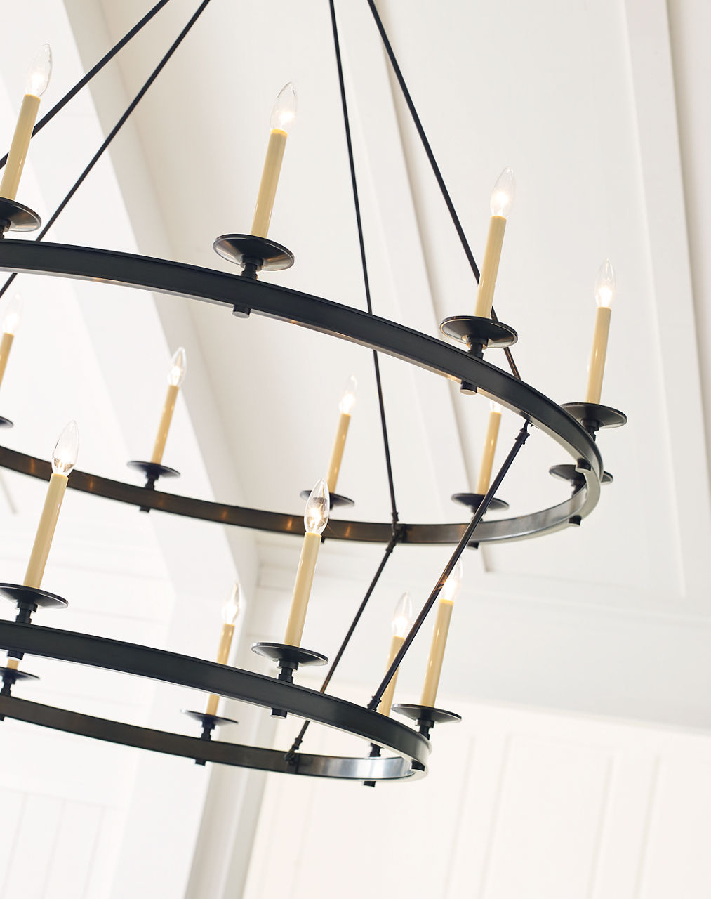 Launceton Grande Two Tiered Chandelier | Bronze