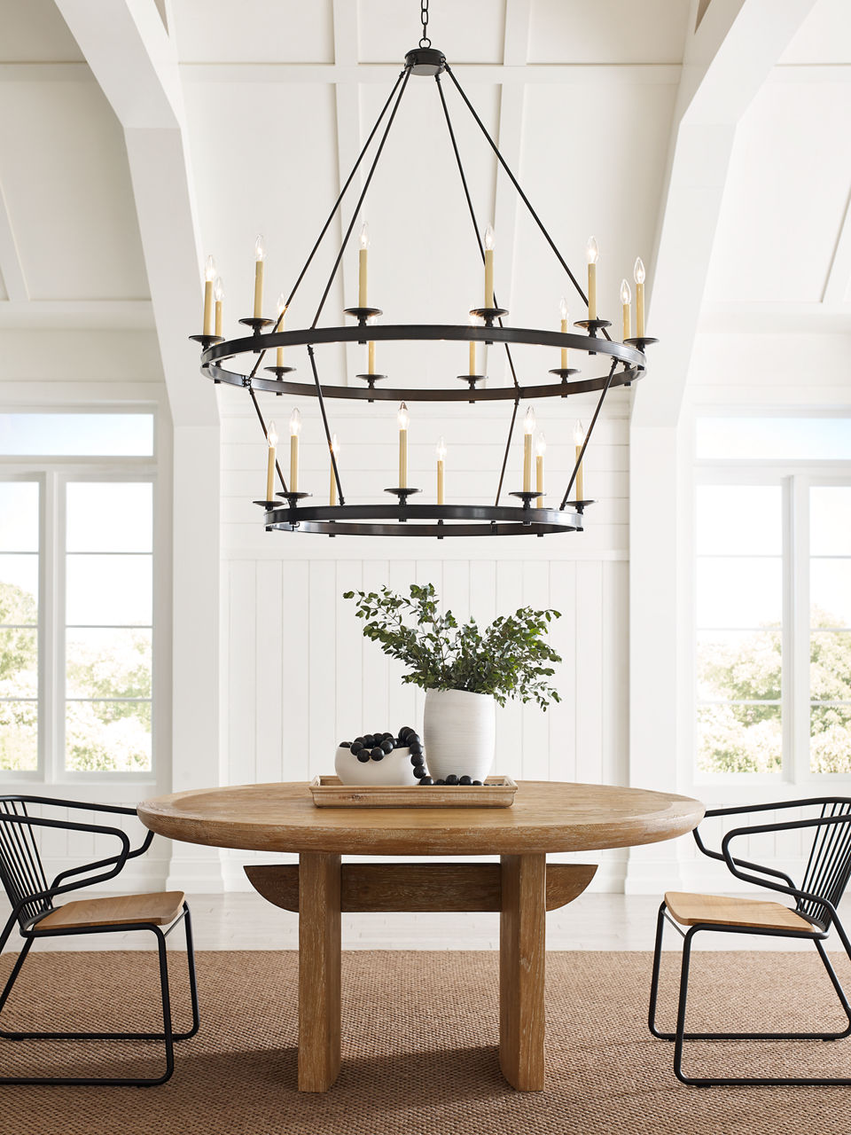 Launceton Grande Two Tiered Chandelier | Bronze