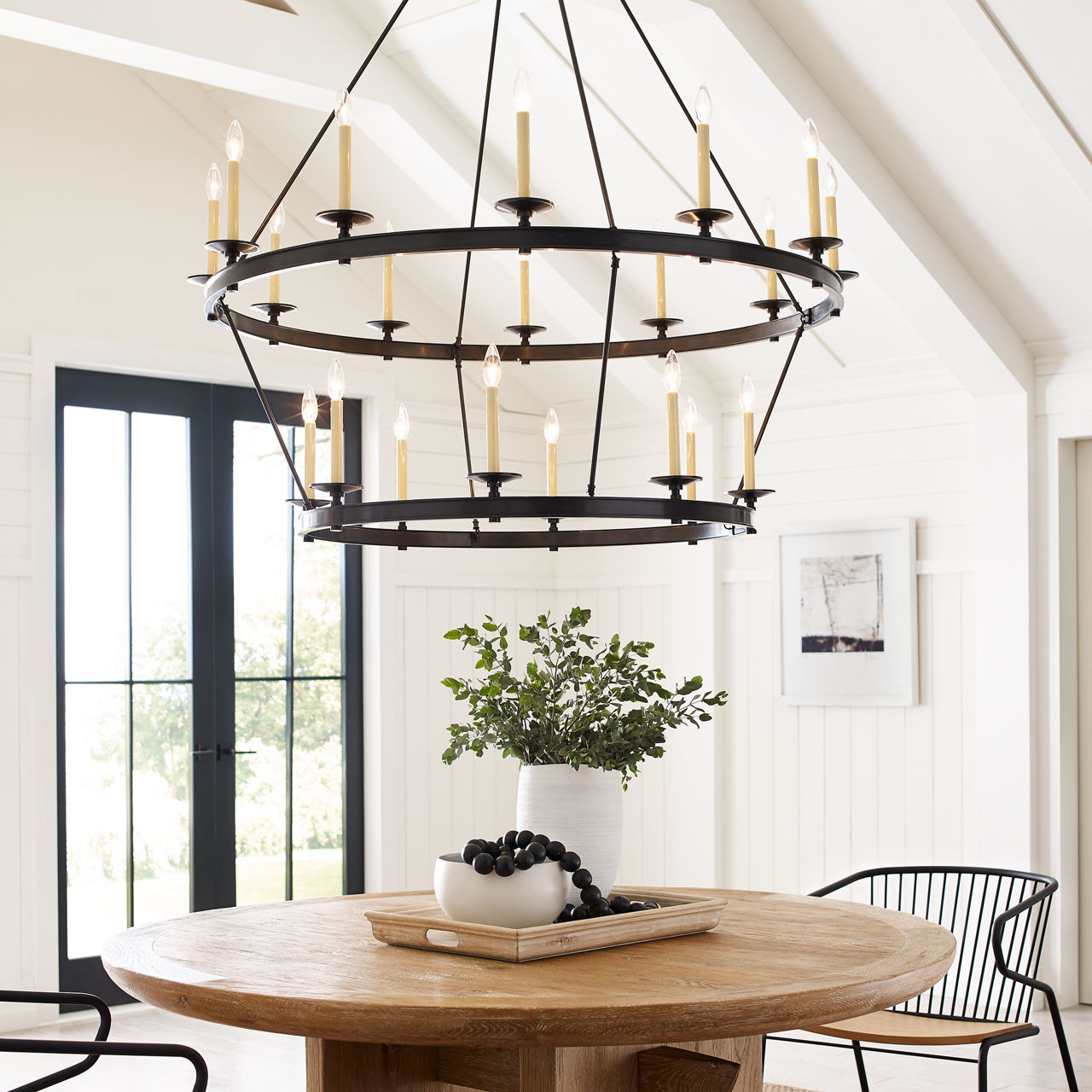 Launceton Grande Two Tiered Chandelier | Bronze