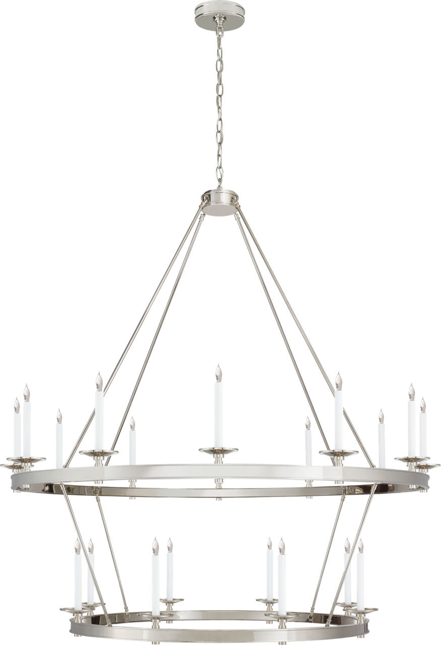 Launceton Grande Two Tiered Chandelier | Polished Nickel