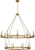 Launceton XXL Two Tiered Chandelier | Antique-Burnished Brass