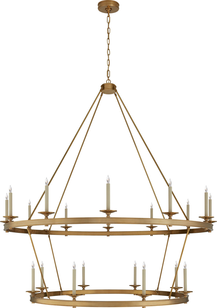 Launceton XXL Two Tiered Chandelier | Antique-Burnished Brass