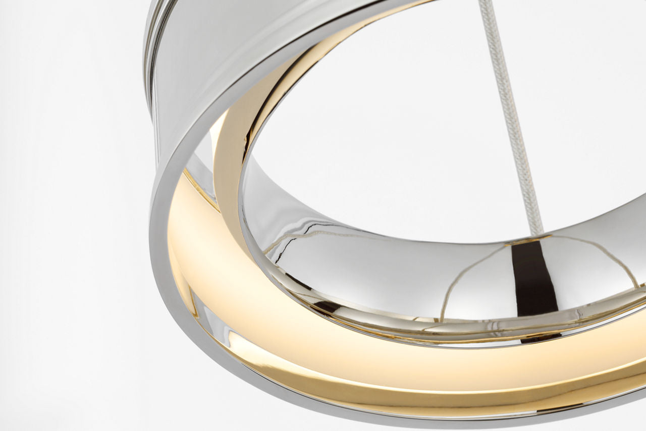 Connery 10" Ring Pendant | Polished Nickel