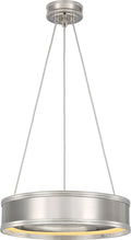 Connery 14" Ring Pendant | Polished Nickel
