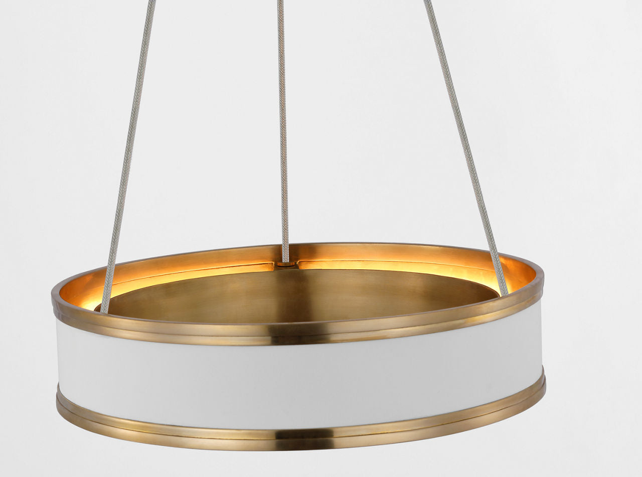 Connery 14" Ring Pendant | Matte White