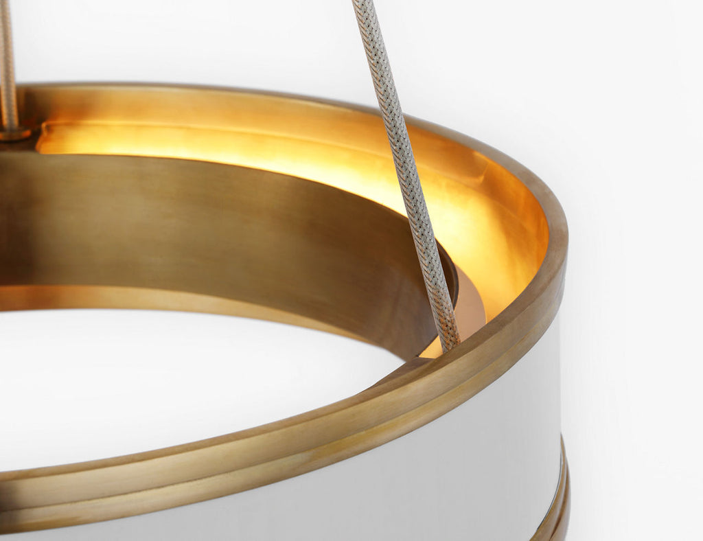 Connery 14" Ring Pendant | Matte White