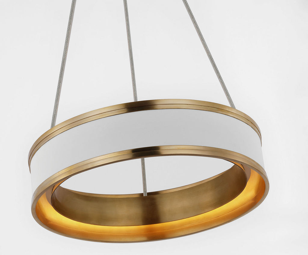 Connery 14" Ring Pendant | Matte White