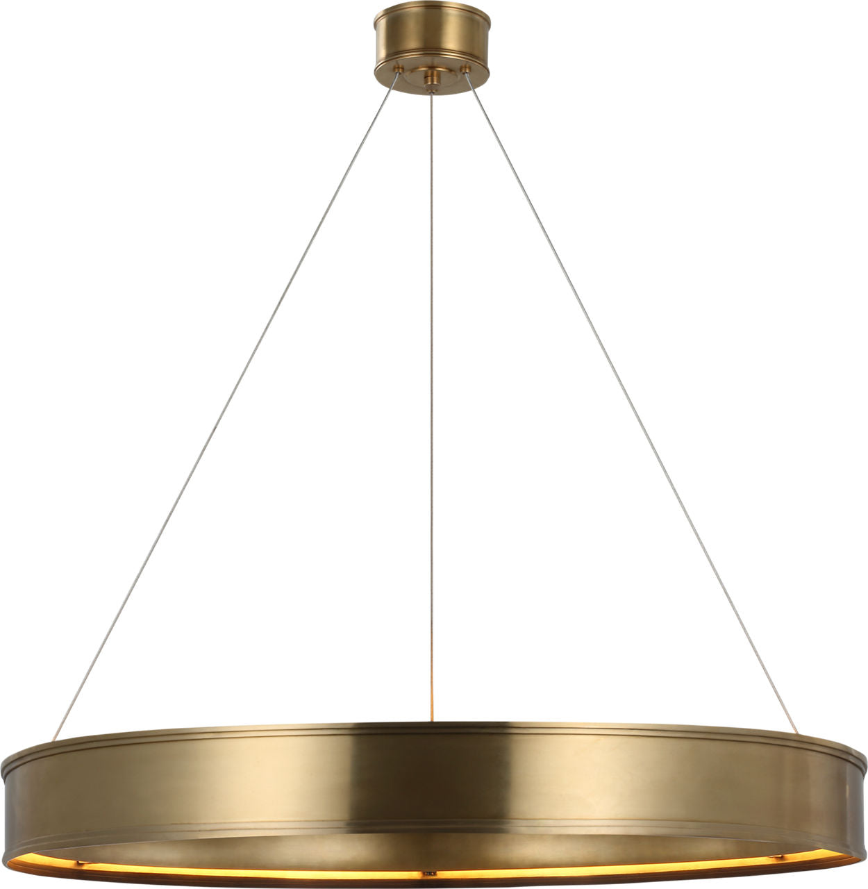 Connery 40" Ring Chandelier | Antique-Burnished Brass