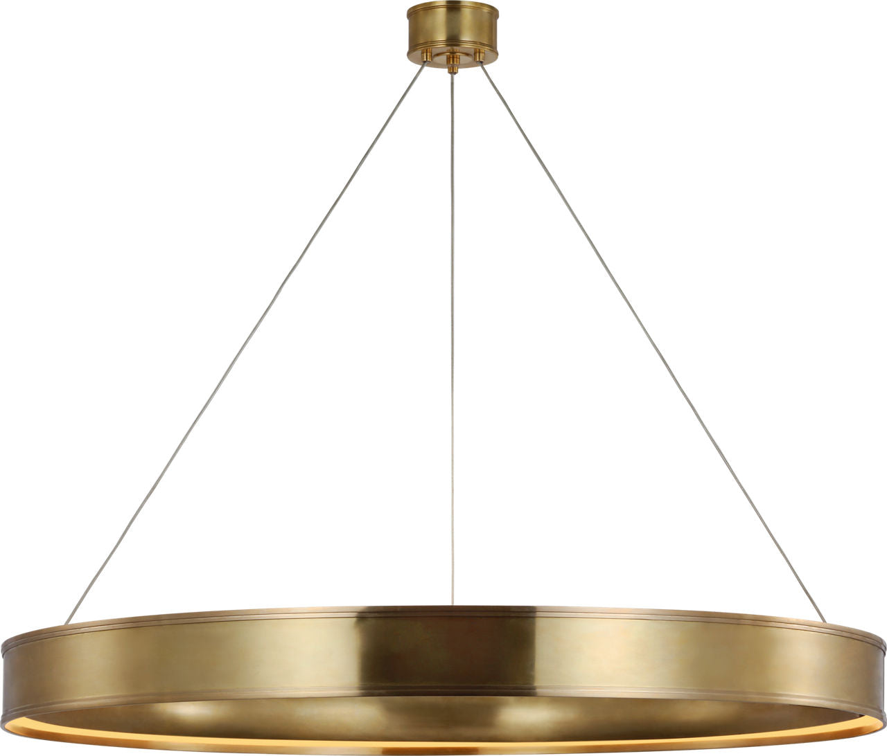 Connery 50" Ring Chandelier | Antique-Burnished Brass