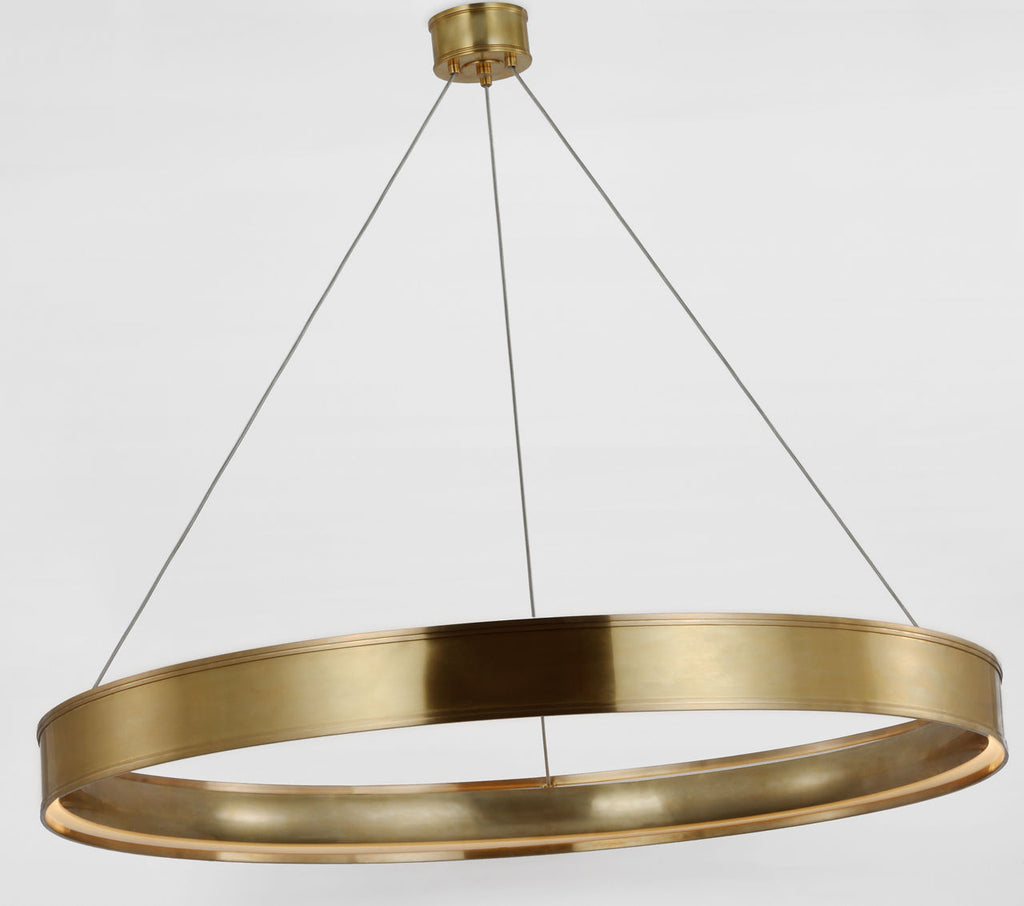 Connery 50" Ring Chandelier | Antique-Burnished Brass