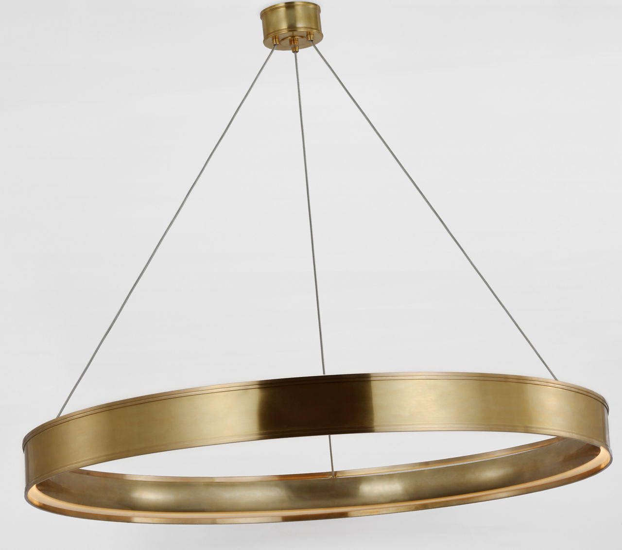Connery 50" Ring Chandelier | Antique-Burnished Brass