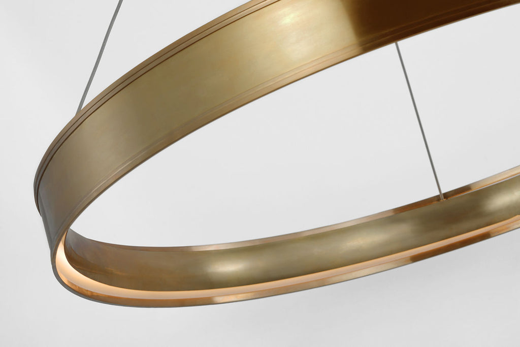 Connery 50" Ring Chandelier | Antique-Burnished Brass