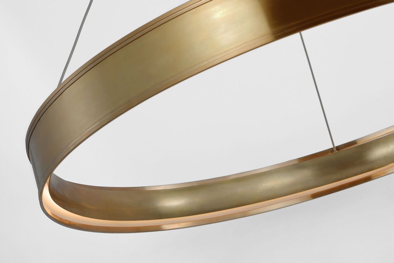 Connery 50" Ring Chandelier | Antique-Burnished Brass