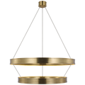 Connery 40" Two-Tier Ring Chandelier | Antique-Burnished Brass