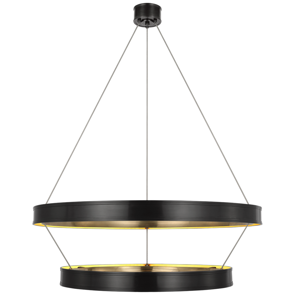 Connery 40" Two-Tier Ring Chandelier | Bronze