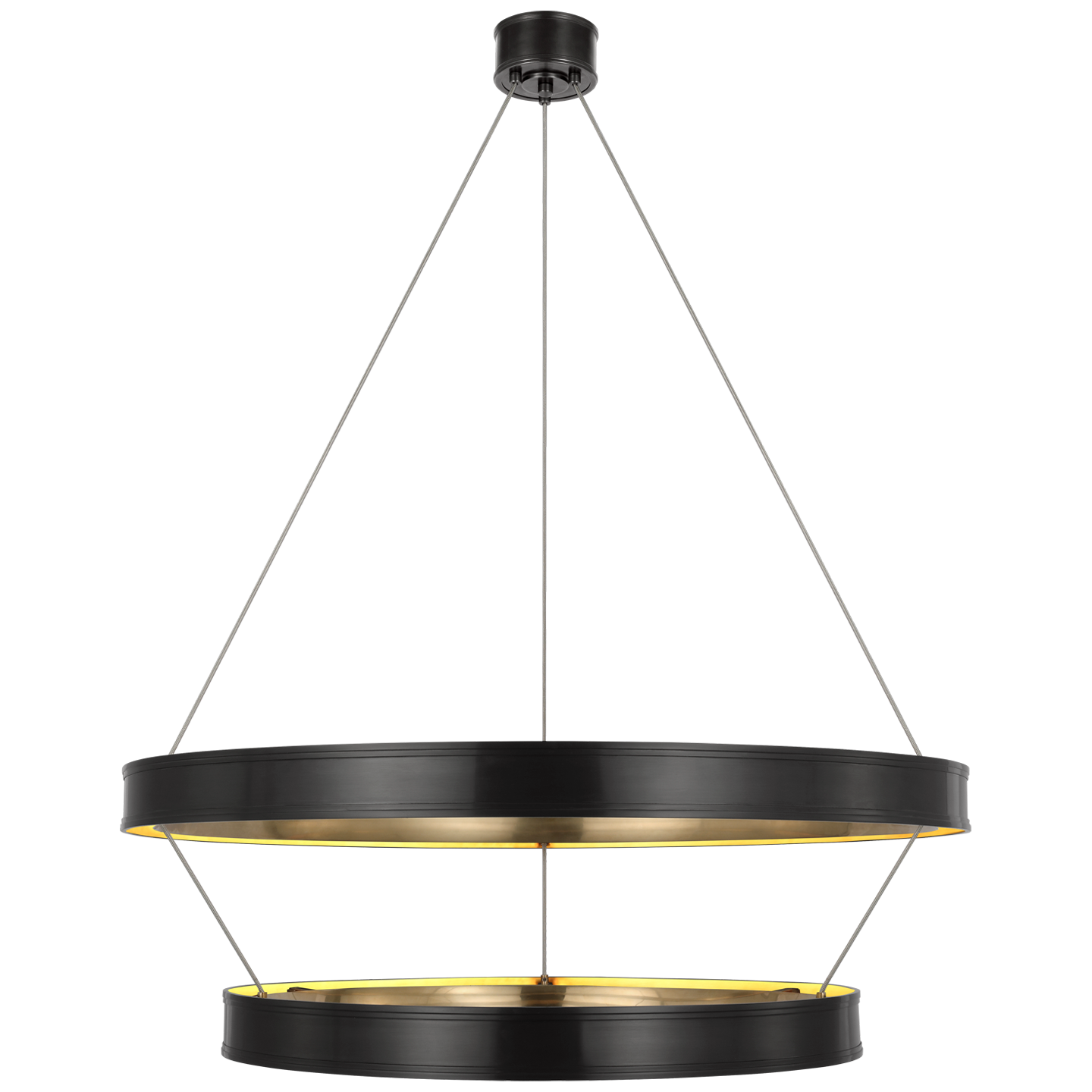 Connery 40" Two-Tier Ring Chandelier | Bronze