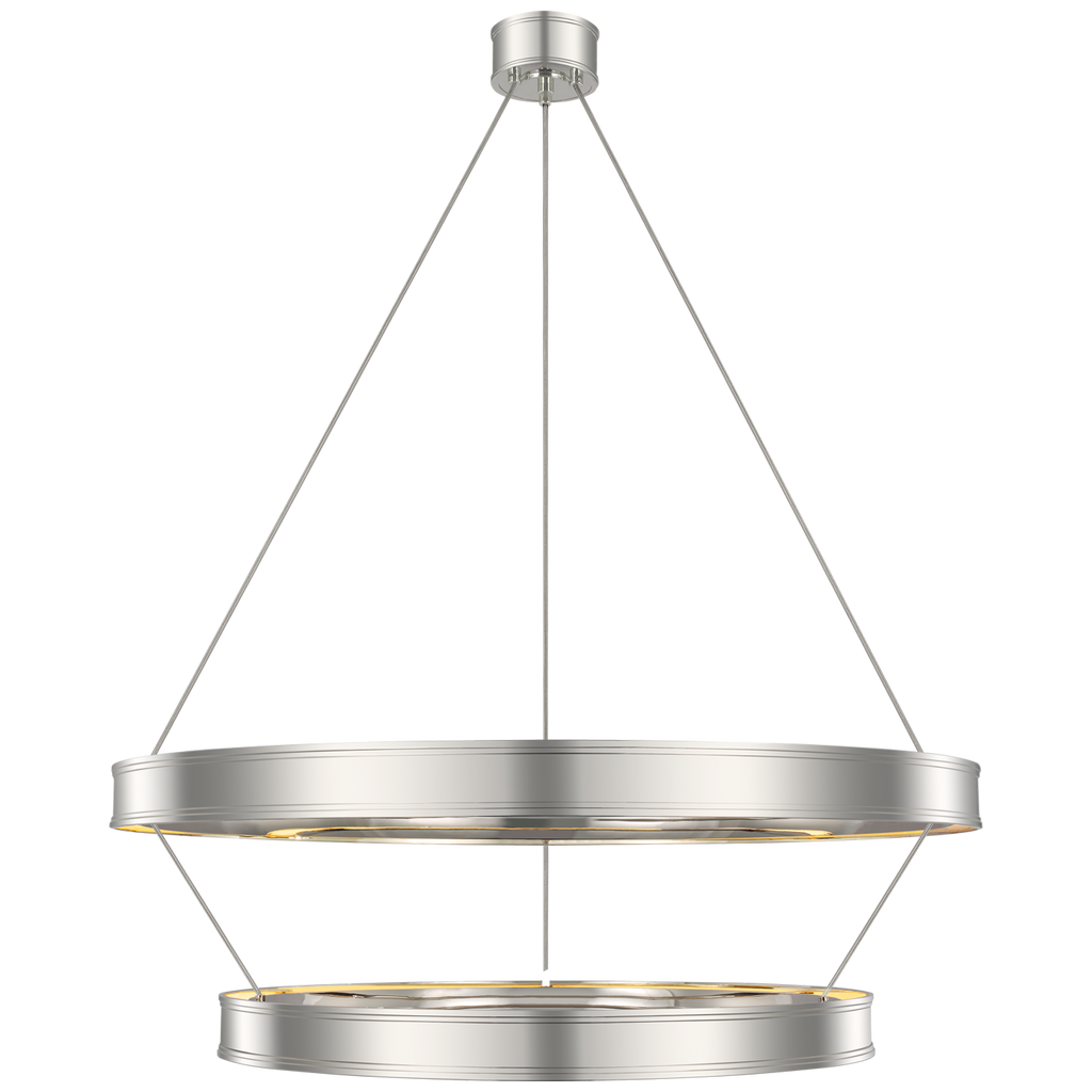 Connery 40" Two-Tier Ring Chandelier | Polished Nickel