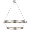 Connery 40" Two-Tier Ring Chandelier | Polished Nickel