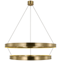 Connery 50" Two-Tier Ring Chandelier | Antique-Burnished Brass