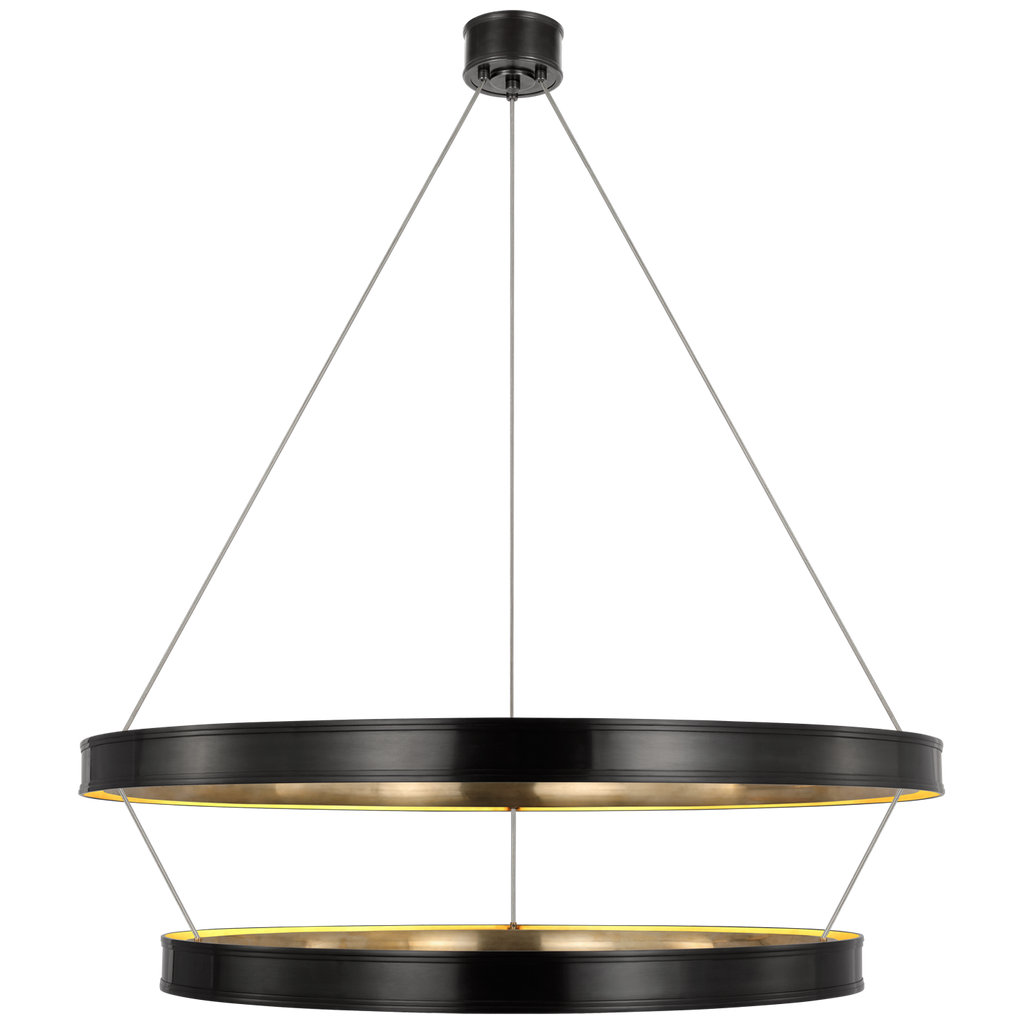 Connery 50" Two-Tier Ring Chandelier | Bronze