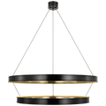 Connery 50" Two-Tier Ring Chandelier | Bronze