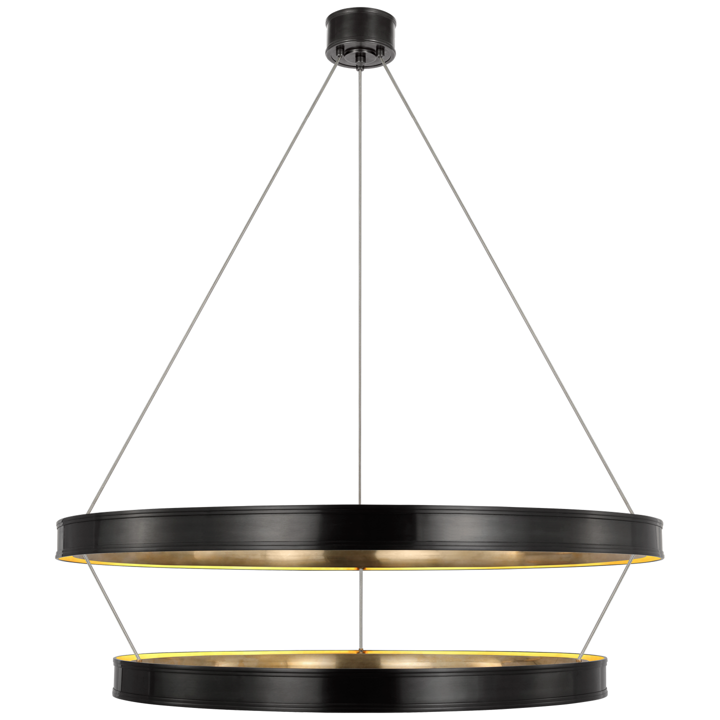 Connery 50" Two-Tier Ring Chandelier | Bronze