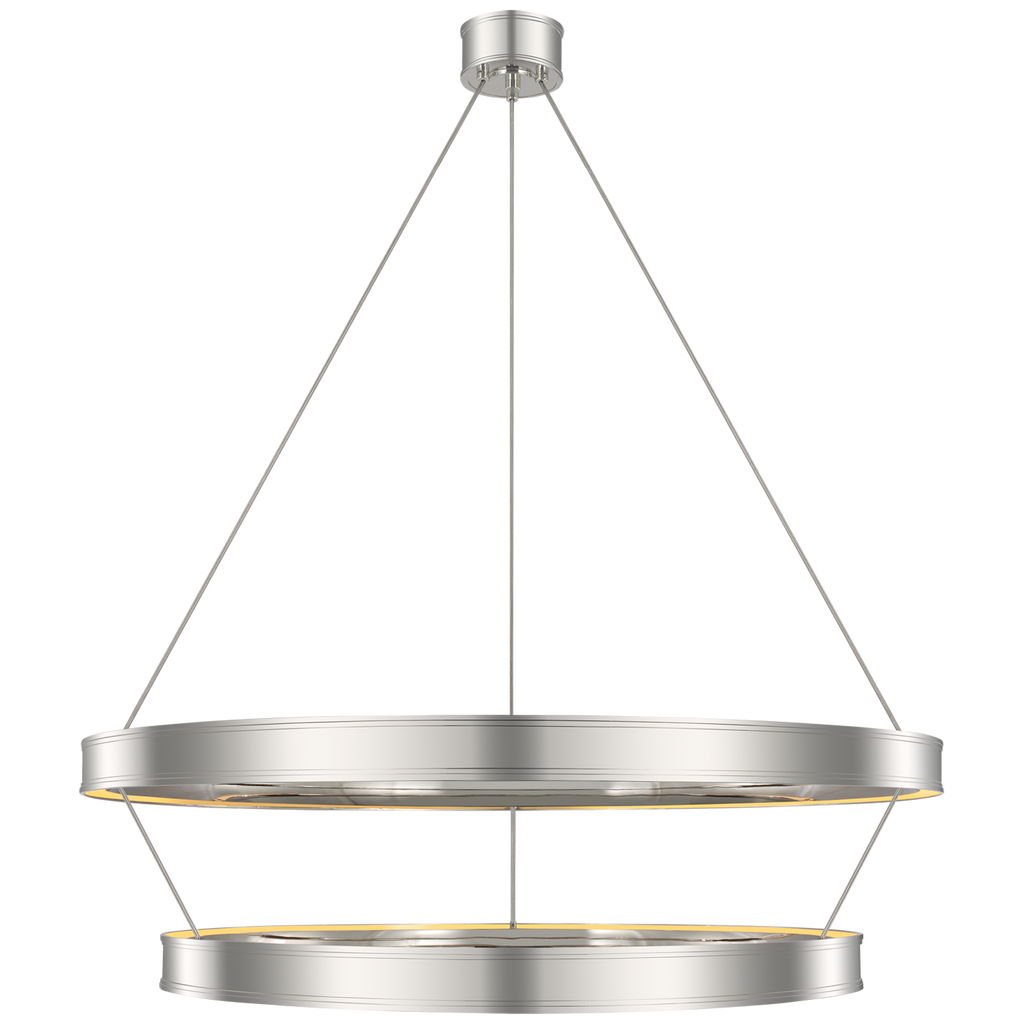 Connery 50" Two-Tier Ring Chandelier | Polished Nickel