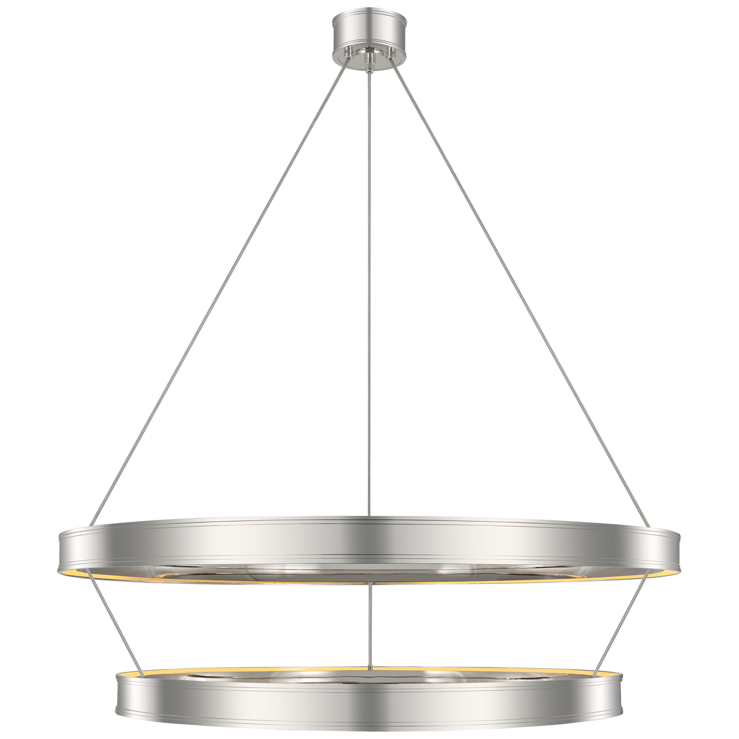 Connery 50" Two-Tier Ring Chandelier | Polished Nickel